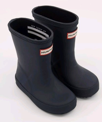 Navy hunter wellies - navy, kids