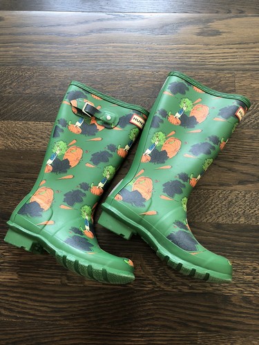 Green kids hunter wellies - green,