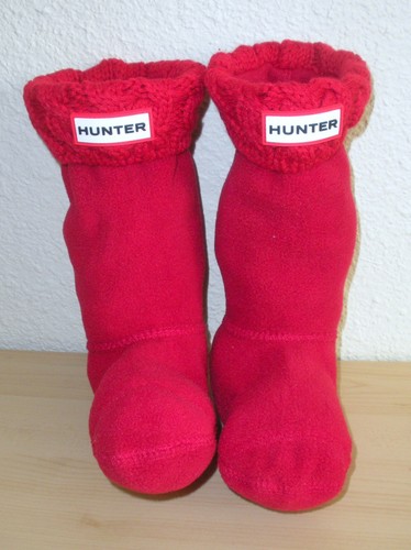 Hunter red crochet fleece - red,