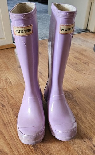 Pink hunter wellies - wellies, gloss