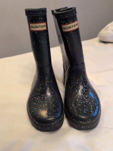 Girls glitter navy hunter - navy,
