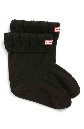Hunter black cable knit - knit, cuff